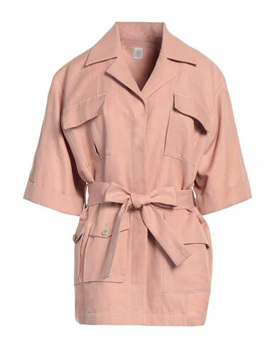 Eleventy Woman Blazer Salmon pink Cotton, Ramie Cover