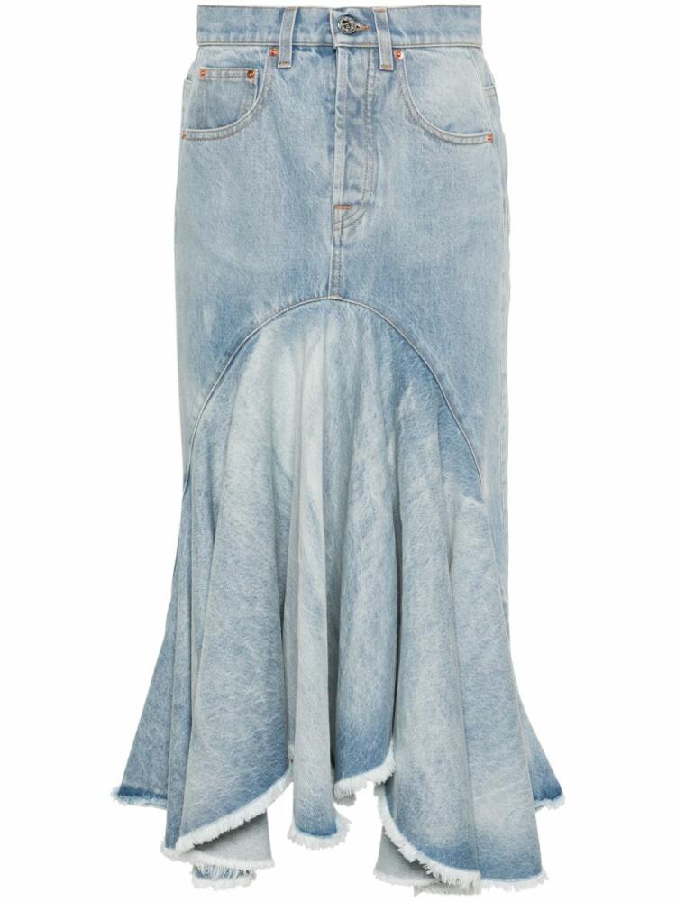 VETEMENTS godet denim midi skirt - Blue Cover