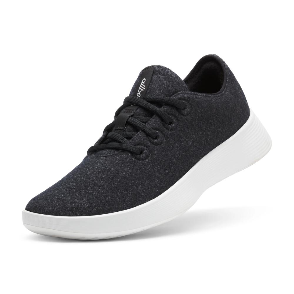 Allbirds Men's Wool Runner Go, Black Cover