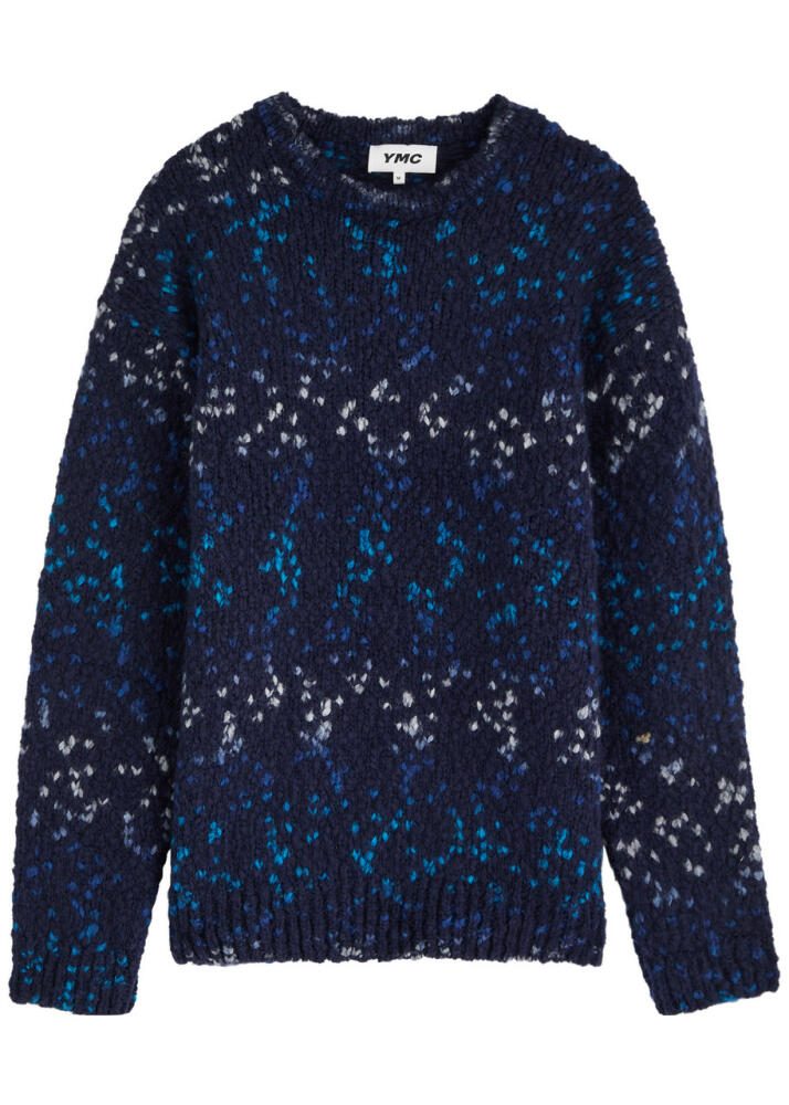 Ymc Undertones Chunky-knit Jumper - Navy Cover