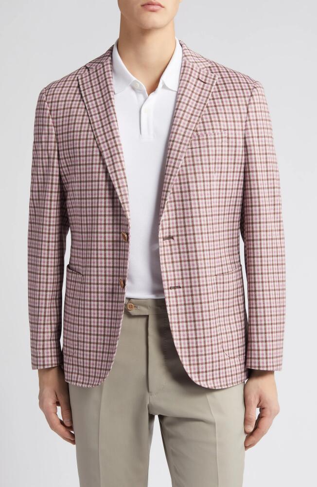 johnnie-O Solomon Check Double Knit Blazer in Havana Cover