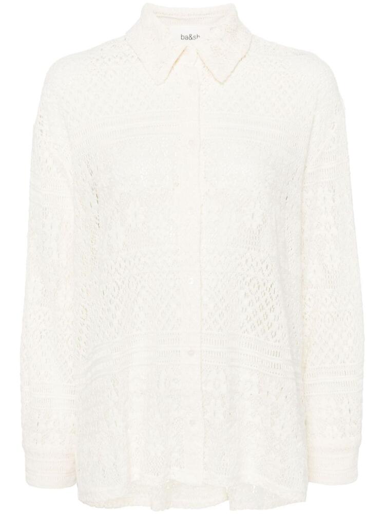 Ba&Sh Barnabe open-knit shirt - White Cover