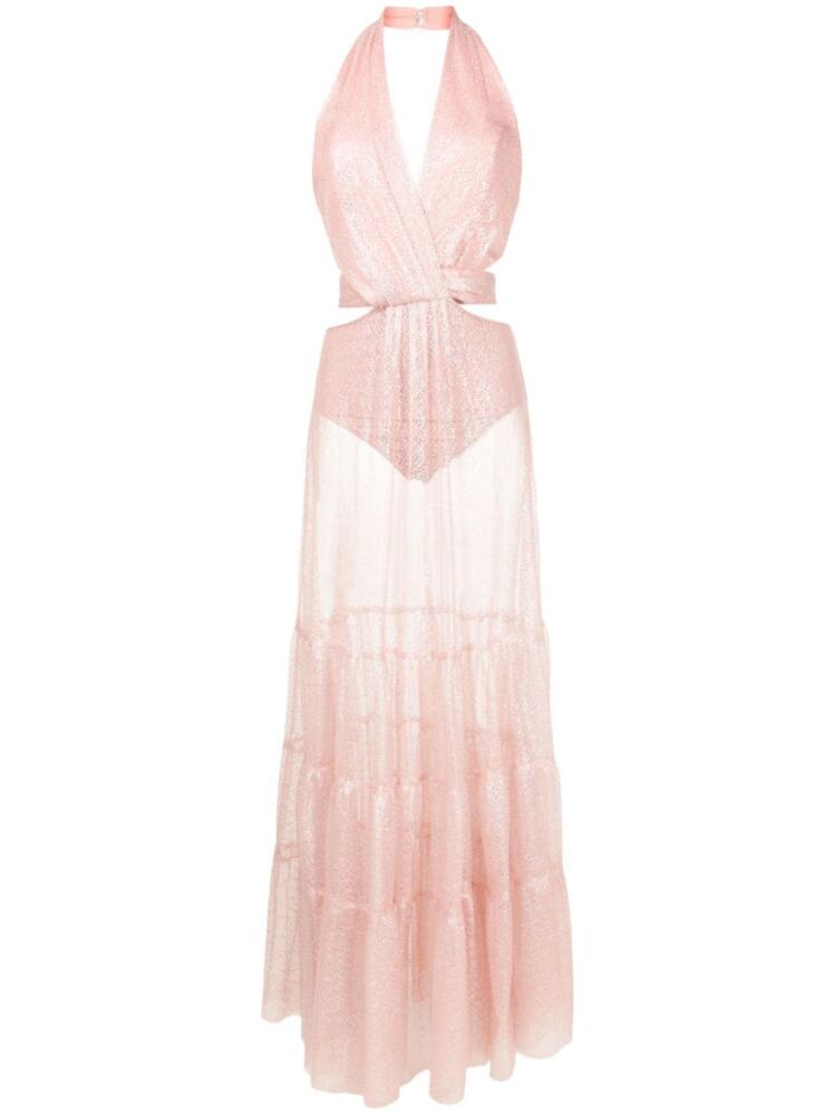 Lethicia Bronstein Milena semi-sheer maxi dress - Pink Cover