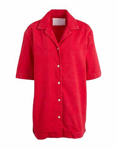 Cos Woman Denim shirt Red Organic cotton, Recycled cotton Cover