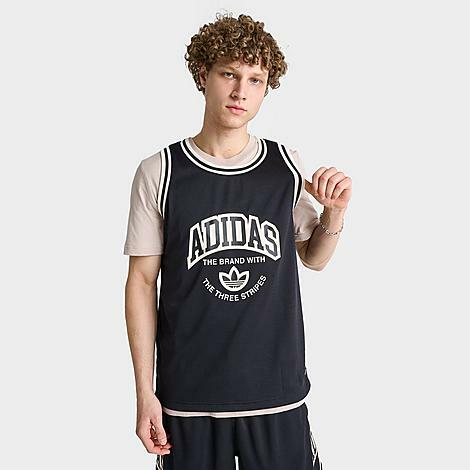 Adidas Men's Originals Varsity Graphic Lifestyle Tank Top in Black/Black Cover