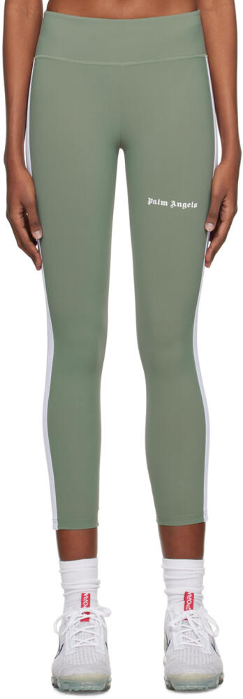 Palm Angels Green Training Track Leggings Cover