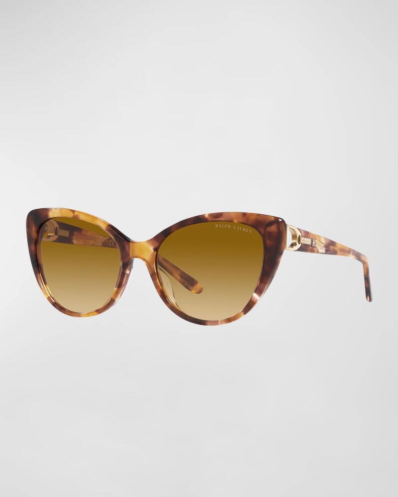 Lauren Ralph Lauren Crystal-Embellished Golden Acetate Cat-Eye Sunglasses Cover