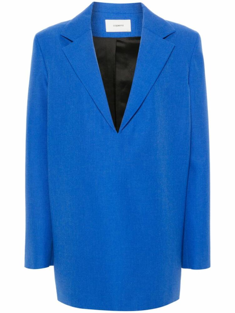 Coperni long-sleeve wool blouse - Blue Cover