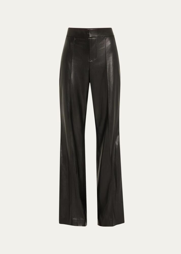 Alice + Olivia Dylan High-Waist Faux-Leather Pants Cover