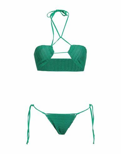 Matineé Woman Bikini Emerald green Cotton Cover