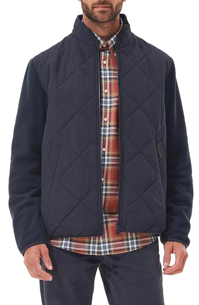 Barbour Hybrid Fleece Jacket in Navy Cover