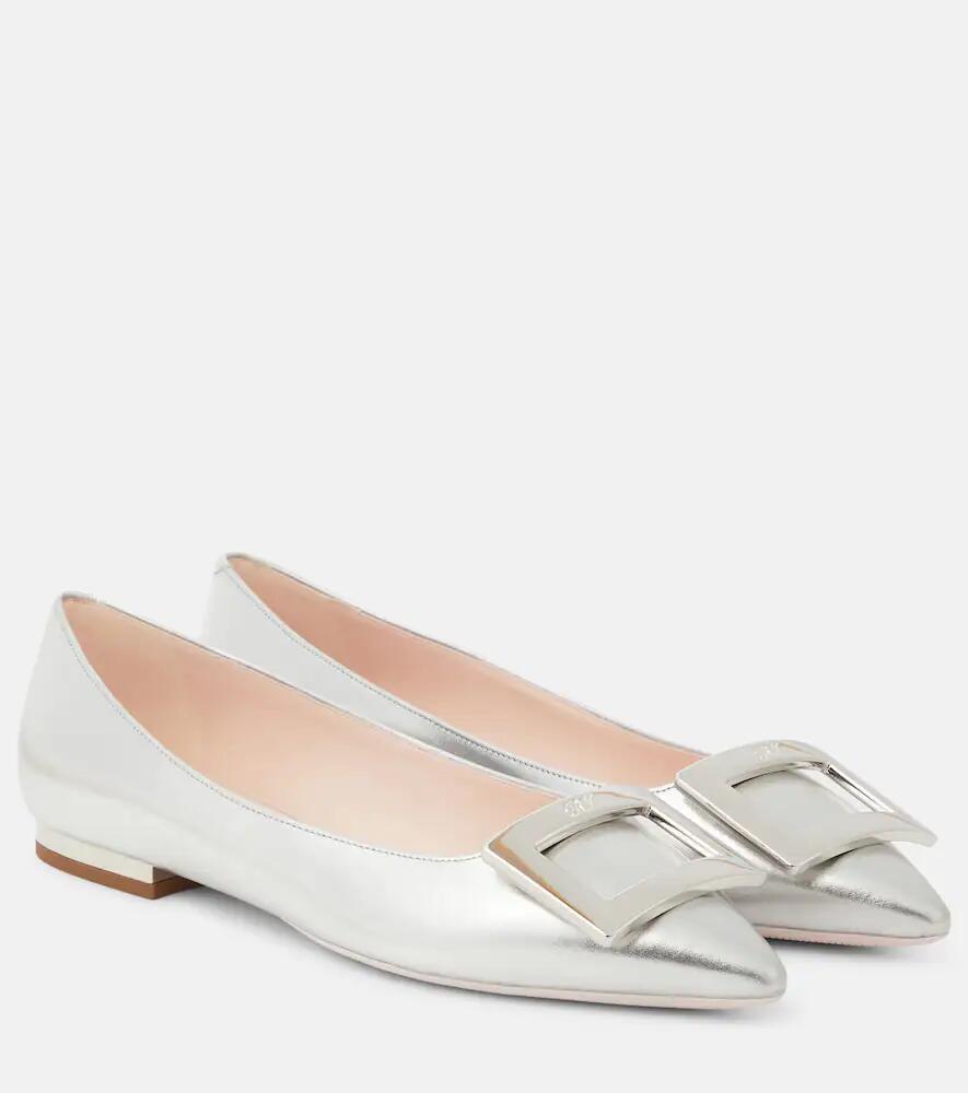 Roger Vivier Gommettine metallic leather ballet flats Cover