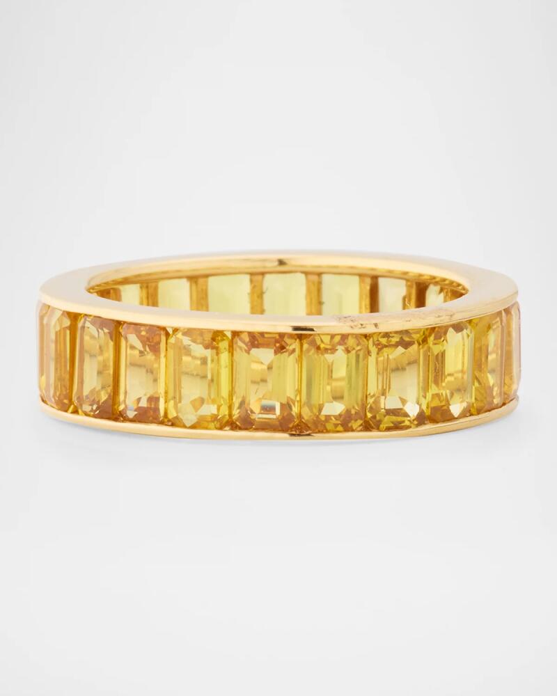 Piranesi 18K Yellow Gold Eternity Band with Yellow Sapphires, Size 7 Cover