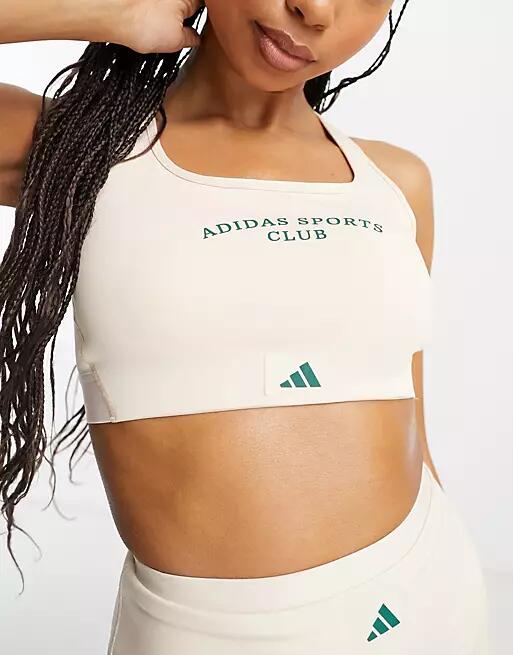 adidas Sports Club bra in off-white Cover