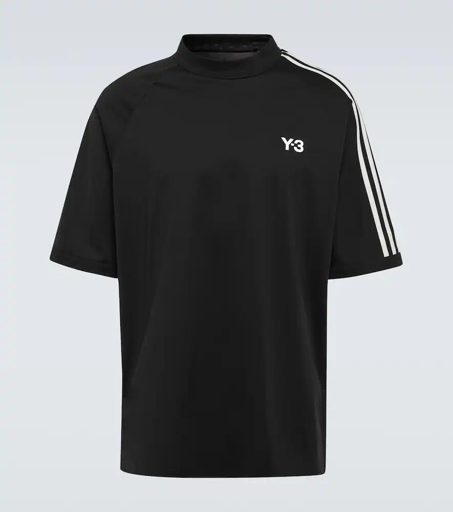 Y-3 Logo cotton-blend jersey T-shirt Cover