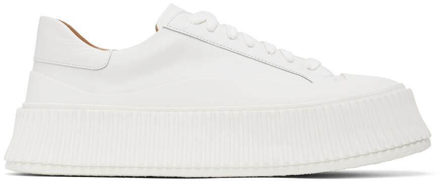 Jil Sander White Low-Top Platform Sneakers Cover