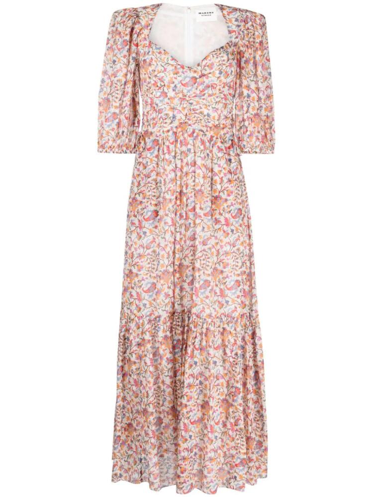 MARANT ÉTOILE Leoniza floral-print midi dress - Multicolour Cover