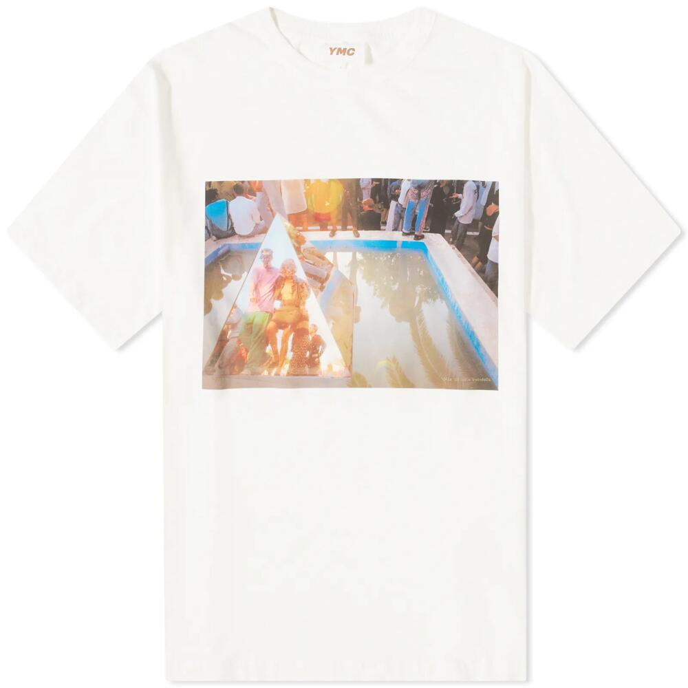 YMC Ibiza '89 Pyramid T-Shirt in White Cover