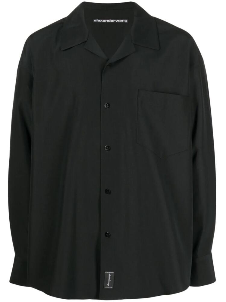 Alexander Wang logo-appliqué dress shirt - Black Cover