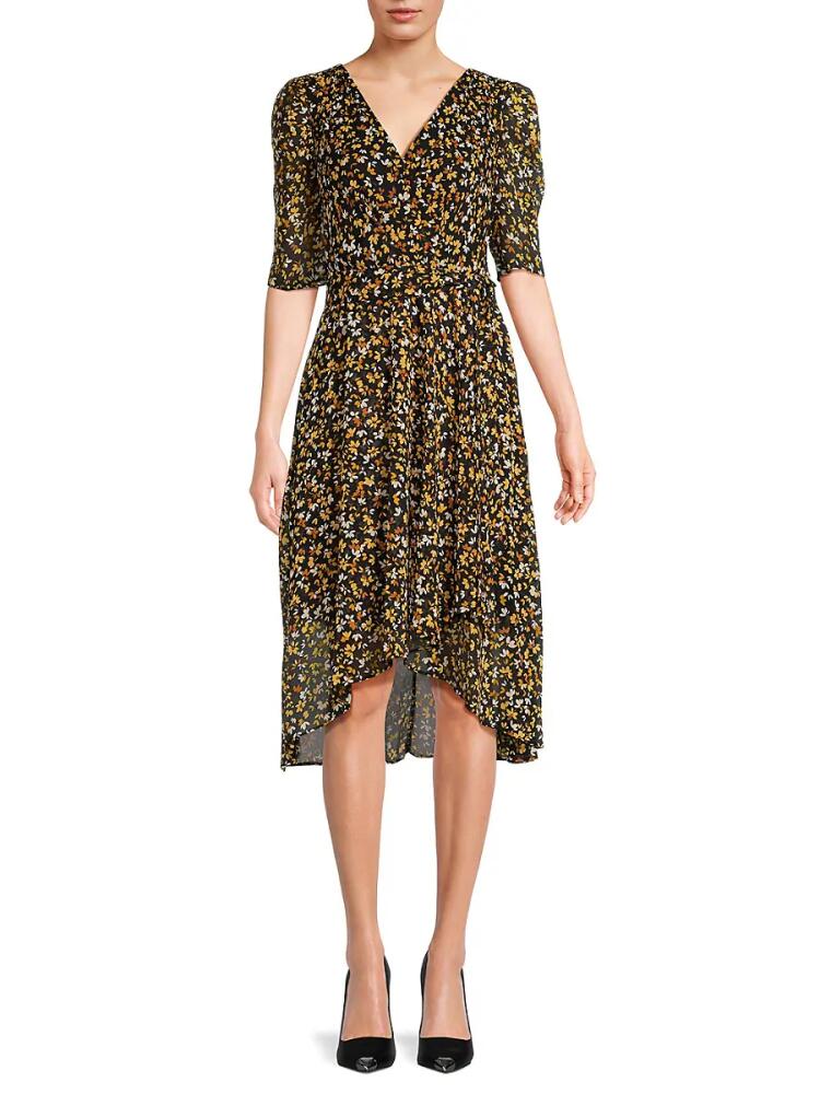 Tommy Hilfiger Women's Floral High Low Dress - Black Cover