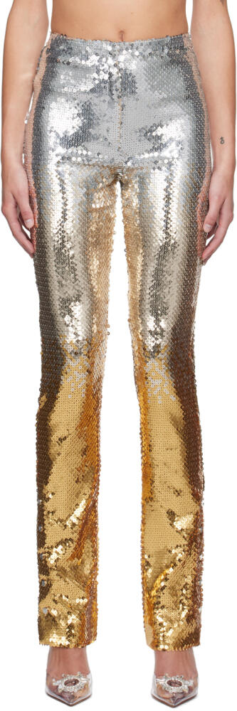 Rabanne Silver & Gold Sequin Trousers Cover