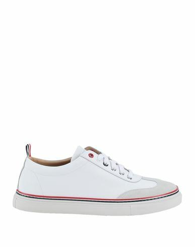 Thom Browne Man Sneakers White Leather Cover