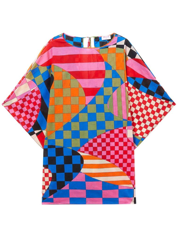 PUCCI abstract checkered kaftan - Multicolour Cover