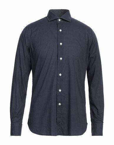 Orian Man Shirt Midnight blue Cotton Cover