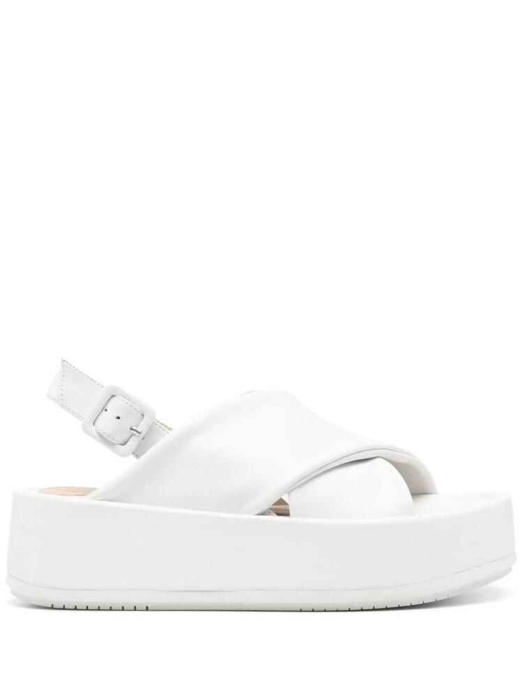 Paloma Barceló Basima leather platform sandals - White Cover