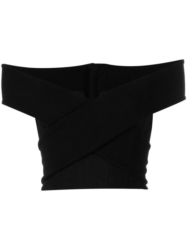 RTA Guadalupe off-shoulder top - Black Cover