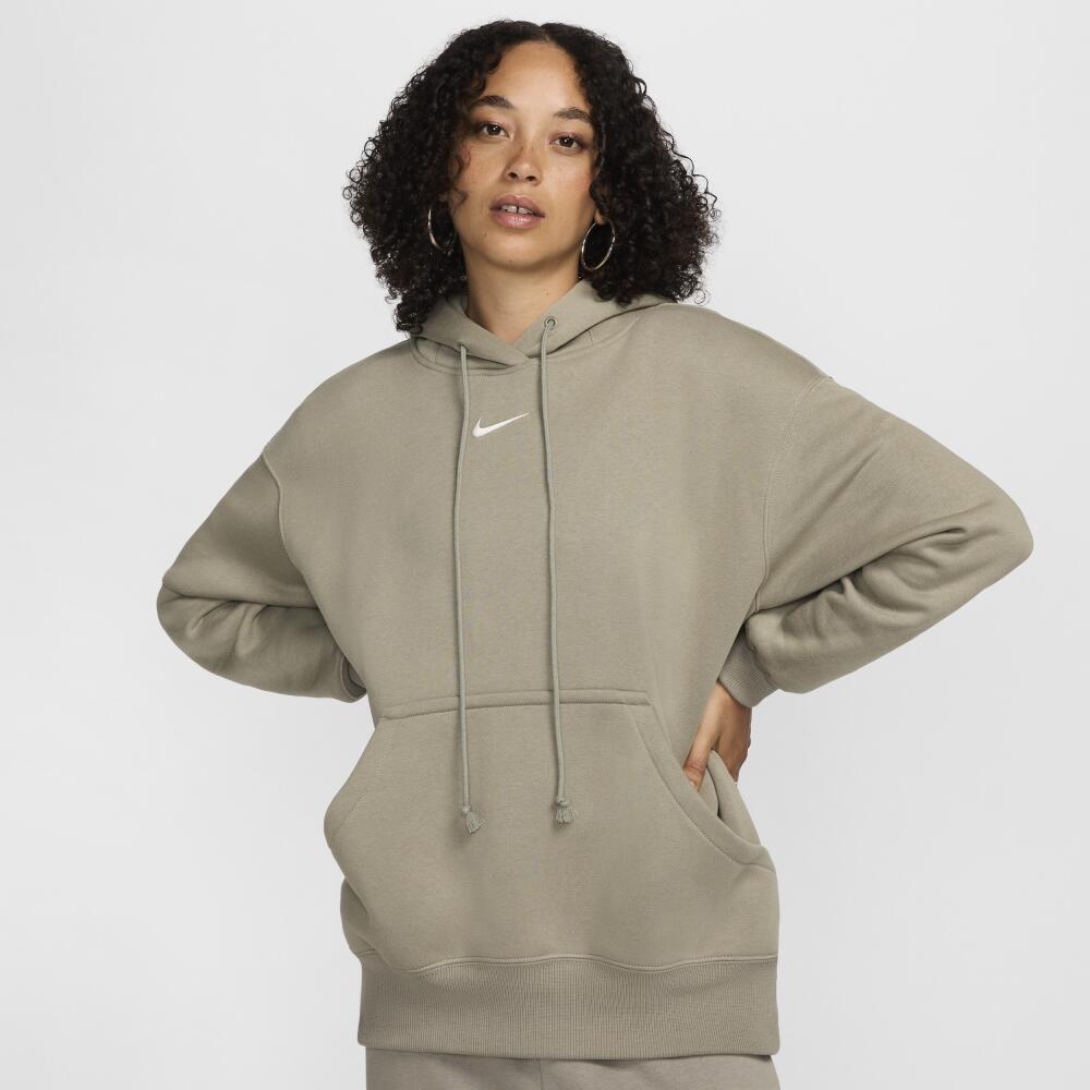 Women's Nike Sportswear Phoenix Fleece Oversized Pullover Hoodie in Green Cover