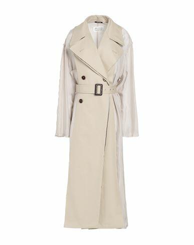 Maison Margiela Woman Overcoat & Trench Coat Beige Cotton, Cupro Cover