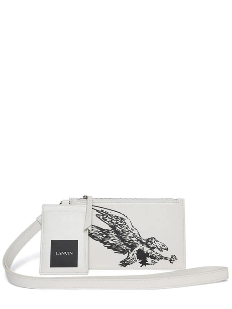 Lanvin x Future Leather eagle-print pouch - White Cover