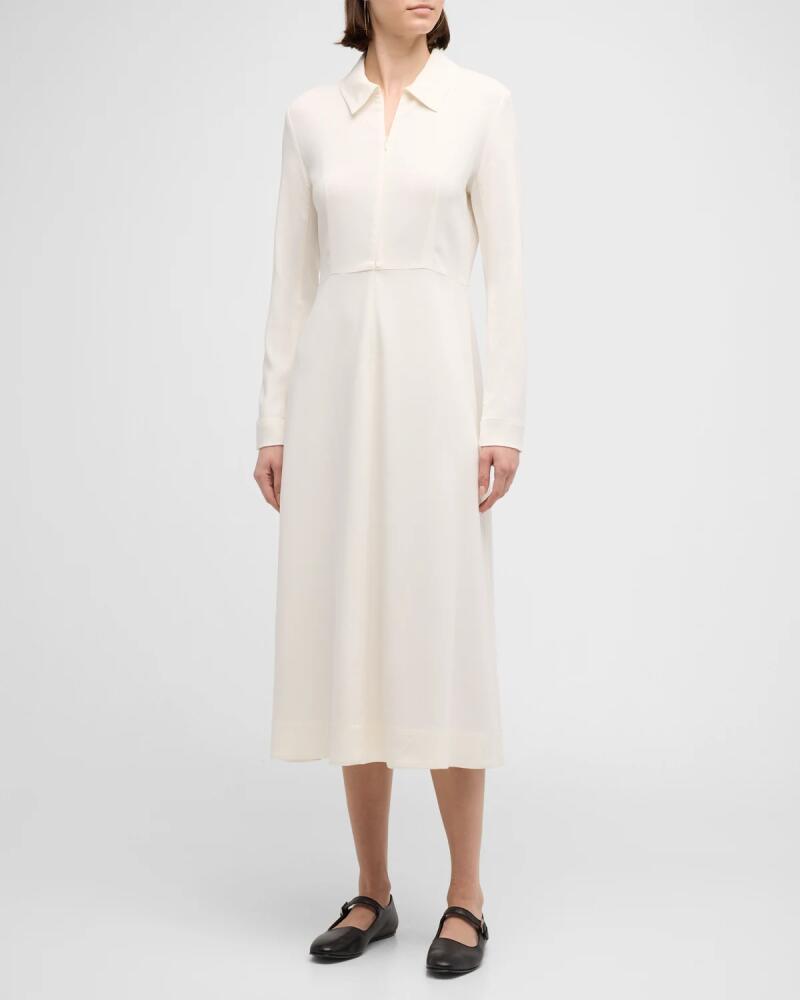 Co Long-Sleeve Midi Shirtdress Cover