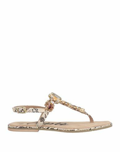 Cuplé Woman Thong sandal Beige Textile fibers Cover