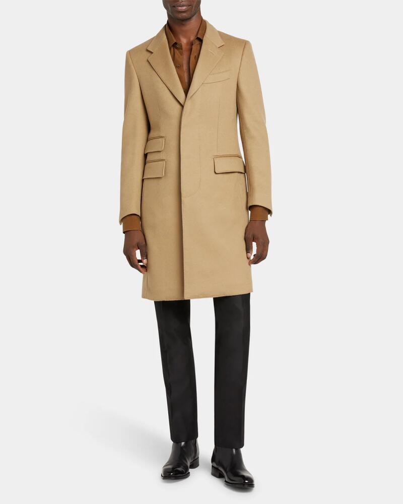 TOM FORD Men's Tailored Wool-Cashmere Topcoat Cover