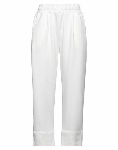 Sun 68 Woman Pants White Cotton, Polyester Cover