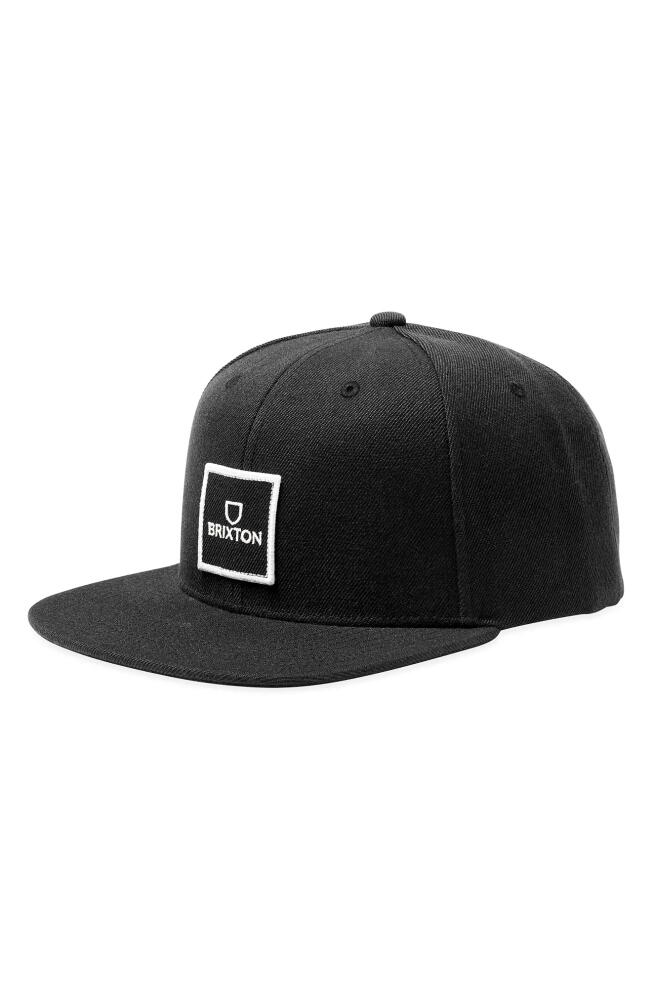 Brixton Alpha Twill Baseball Cap in Black/Black Cover