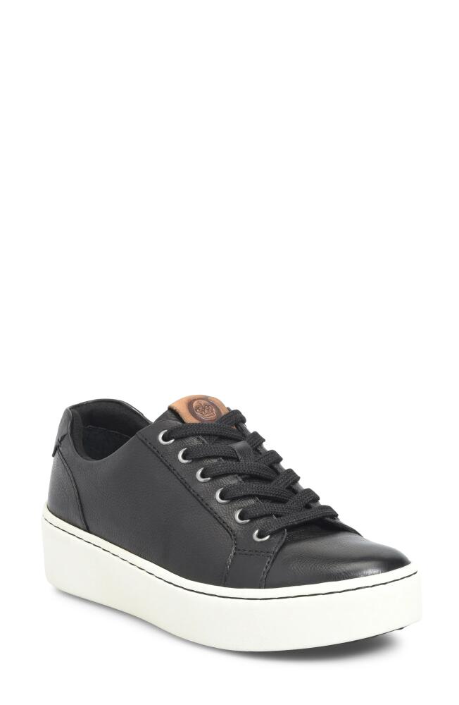 Børn Mira Platform Sneaker in Black Leather Cover