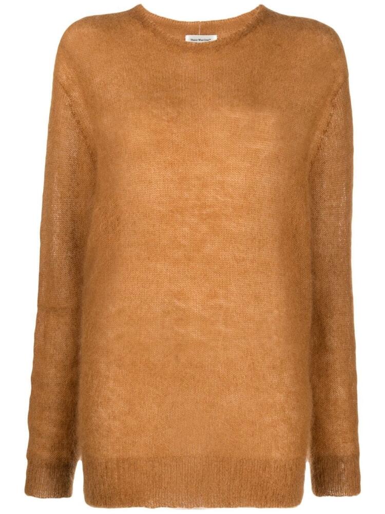 There Was One crew-neck brushed jumper - Brown Cover