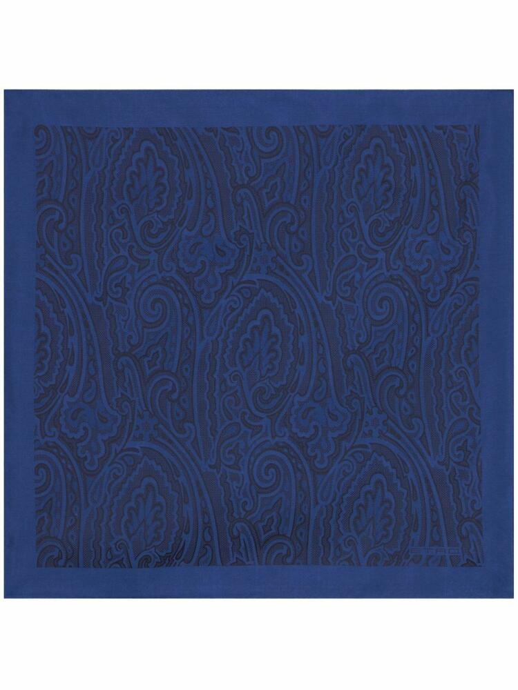 ETRO paisley-print silk pocket square - Blue Cover