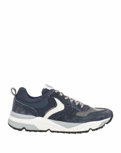 Voile Blanche Man Sneakers Navy blue Leather, Textile fibers Cover