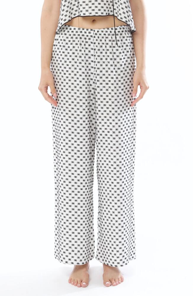 Andine Cavani Marais Cotton Pajama Pants in White And Black Cover