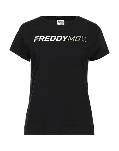 Freddy Woman T-shirt Black Cotton, Modal Cover