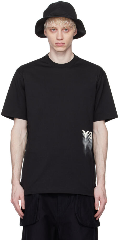 Y-3 Black Graphic T-Shirt Cover