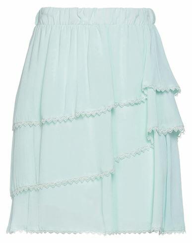 Soallure Woman Mini skirt Light green Viscose Cover