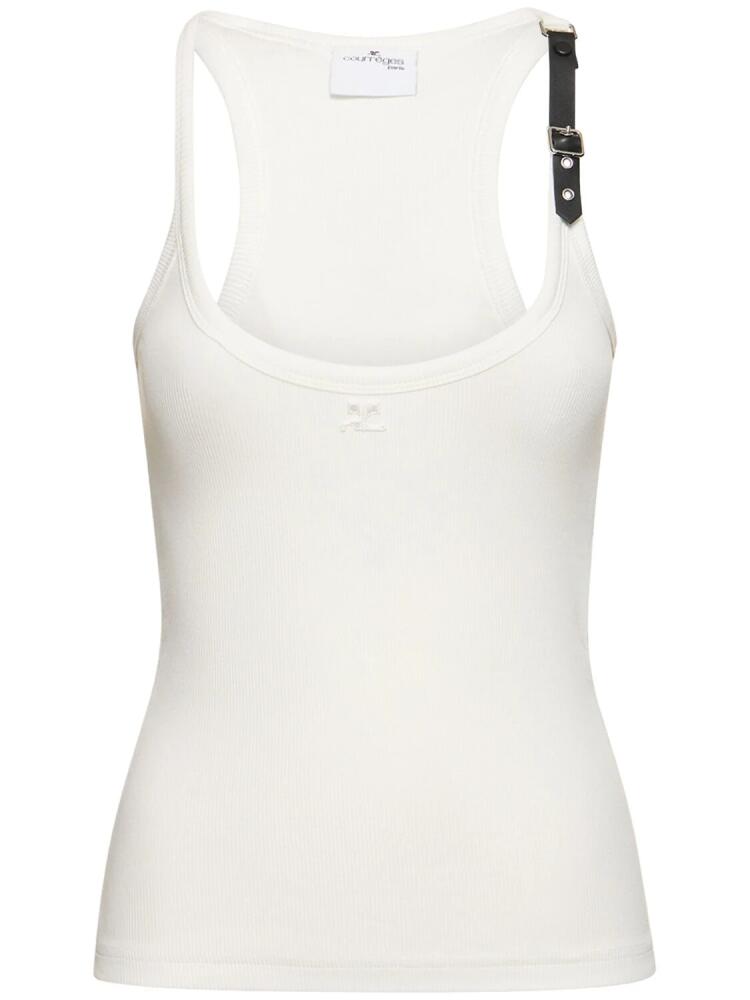 COURREGES Holistic Buckle 90's Rib Tank Top Cover