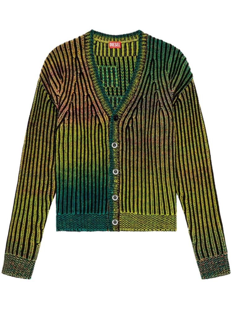 Diesel Oakland ribbed cardigan - Green Cover