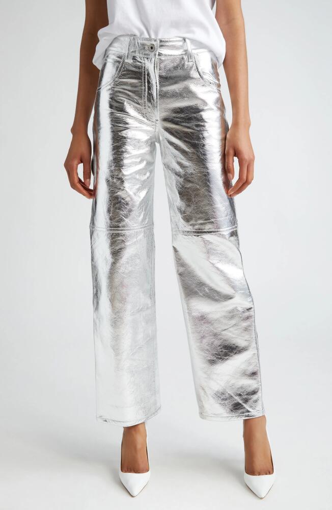 Interior The Sterling Metallic Leather Pants in Aluminum Cover