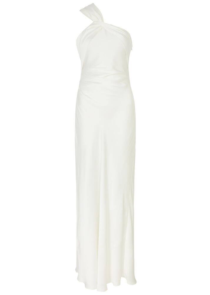 Misha Abrielle Twisted Satin Maxi Dress - Ivory Cover